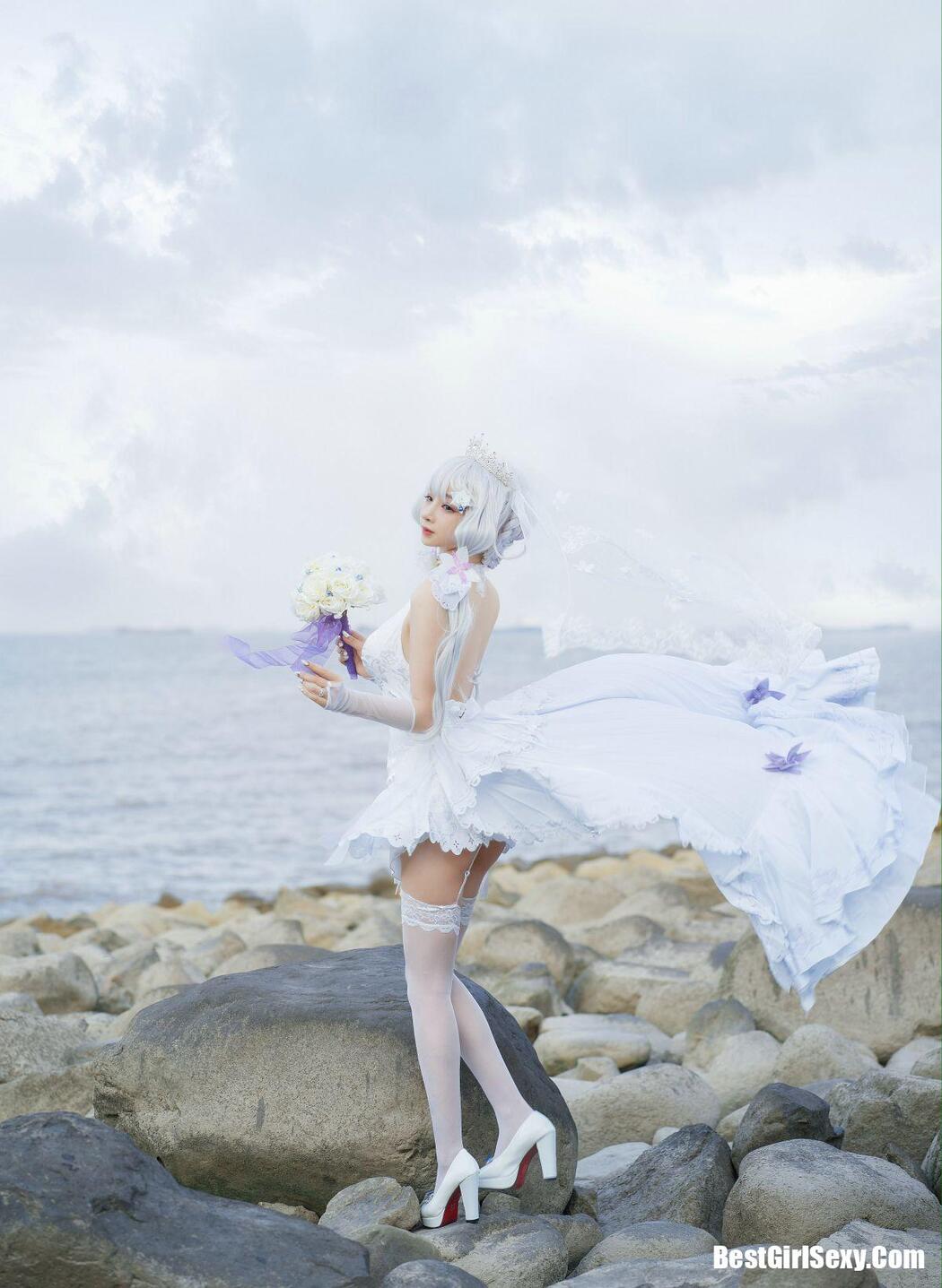 Coser@叉子宝宝 碧蓝光辉 白丝