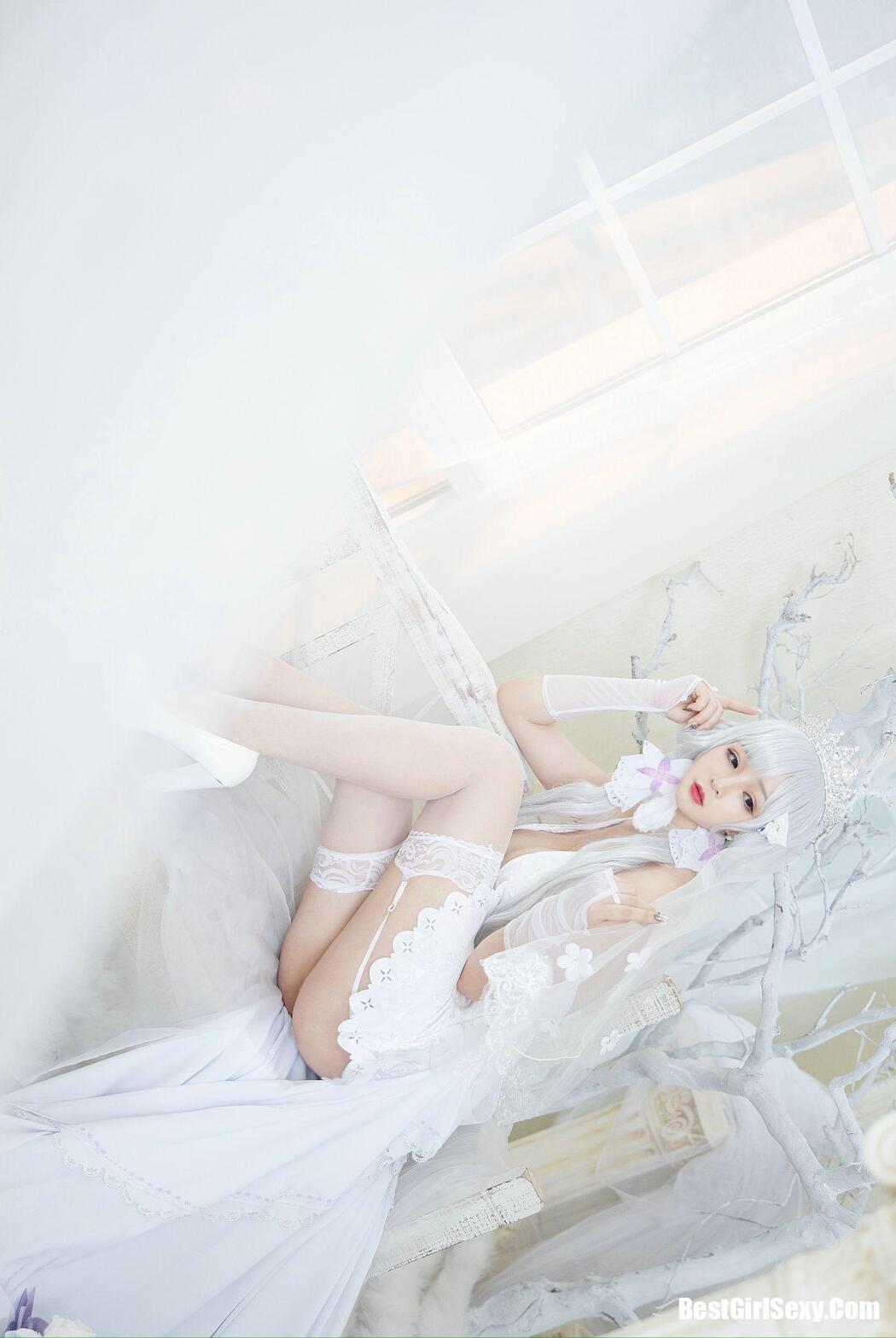 Coser@叉子宝宝 碧蓝光辉 白丝