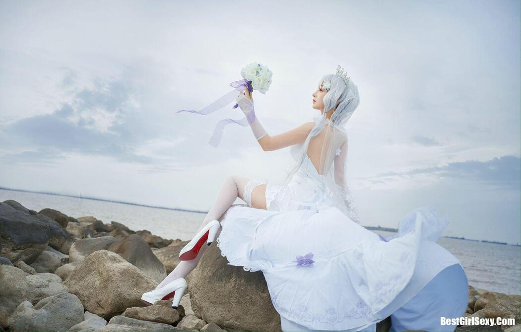 Coser@叉子宝宝 碧蓝光辉 白丝