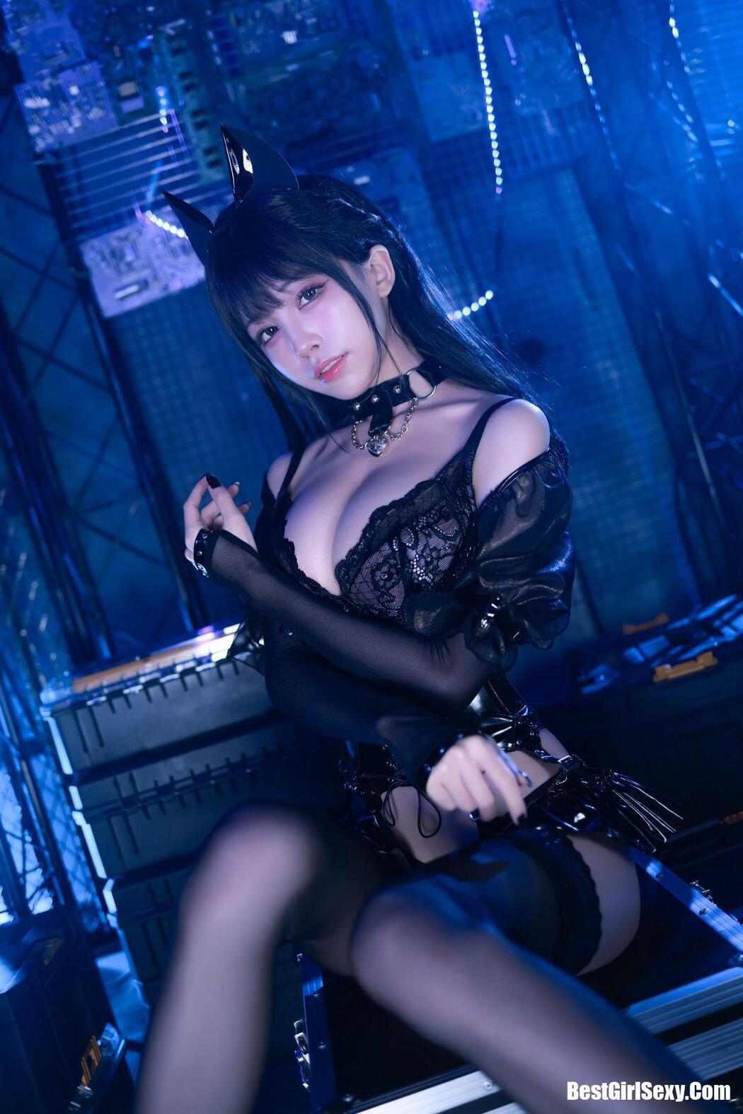 Coser@水淼aqua Vol.100 猫咪女郎 黑色猫猫