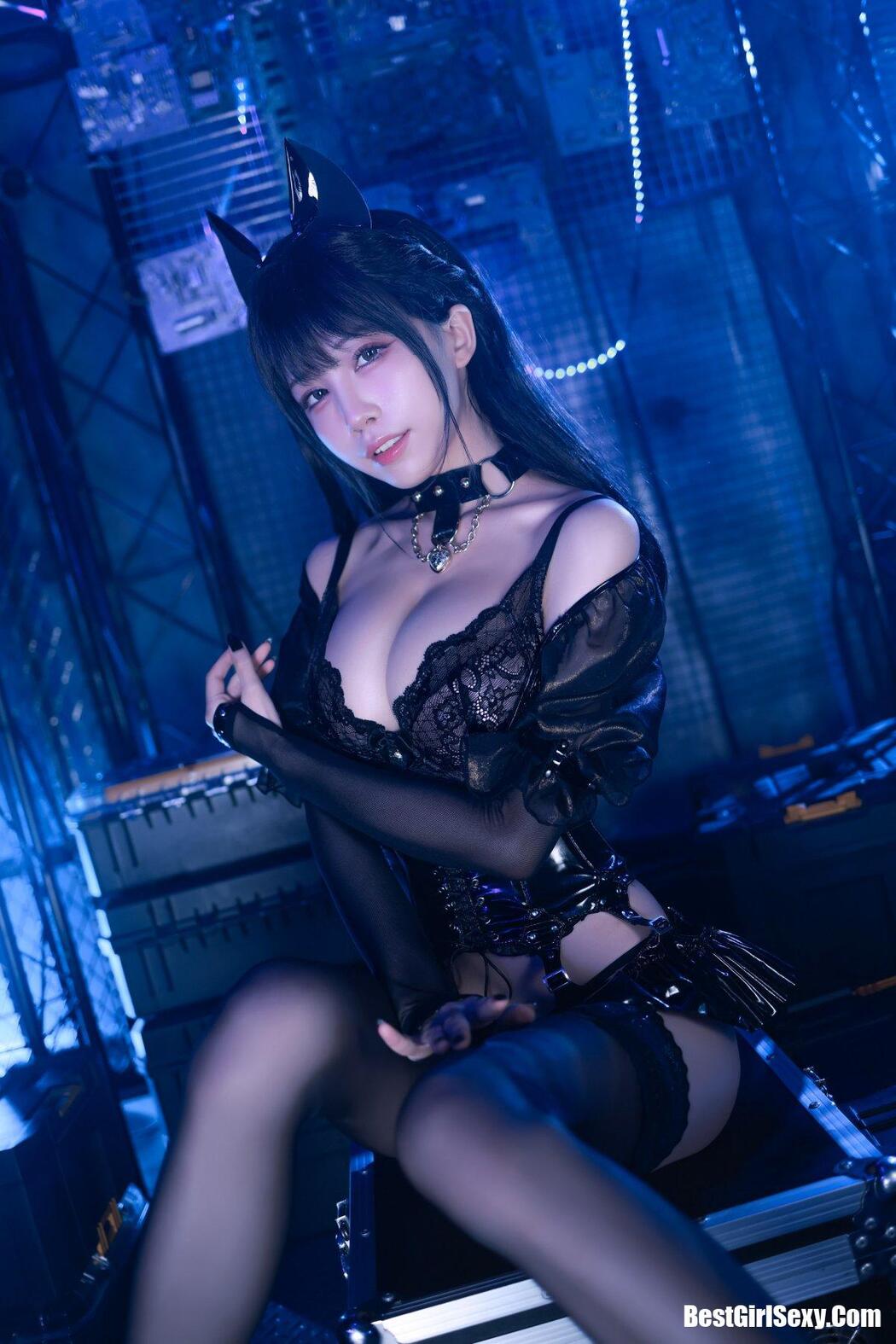 Coser@水淼aqua Vol.100 猫咪女郎 黑色猫猫