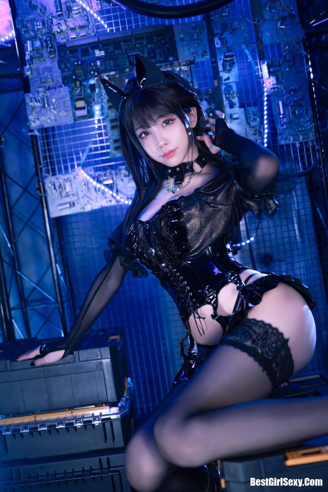 Coser@水淼aqua Vol.100 猫咪女郎 黑色猫猫