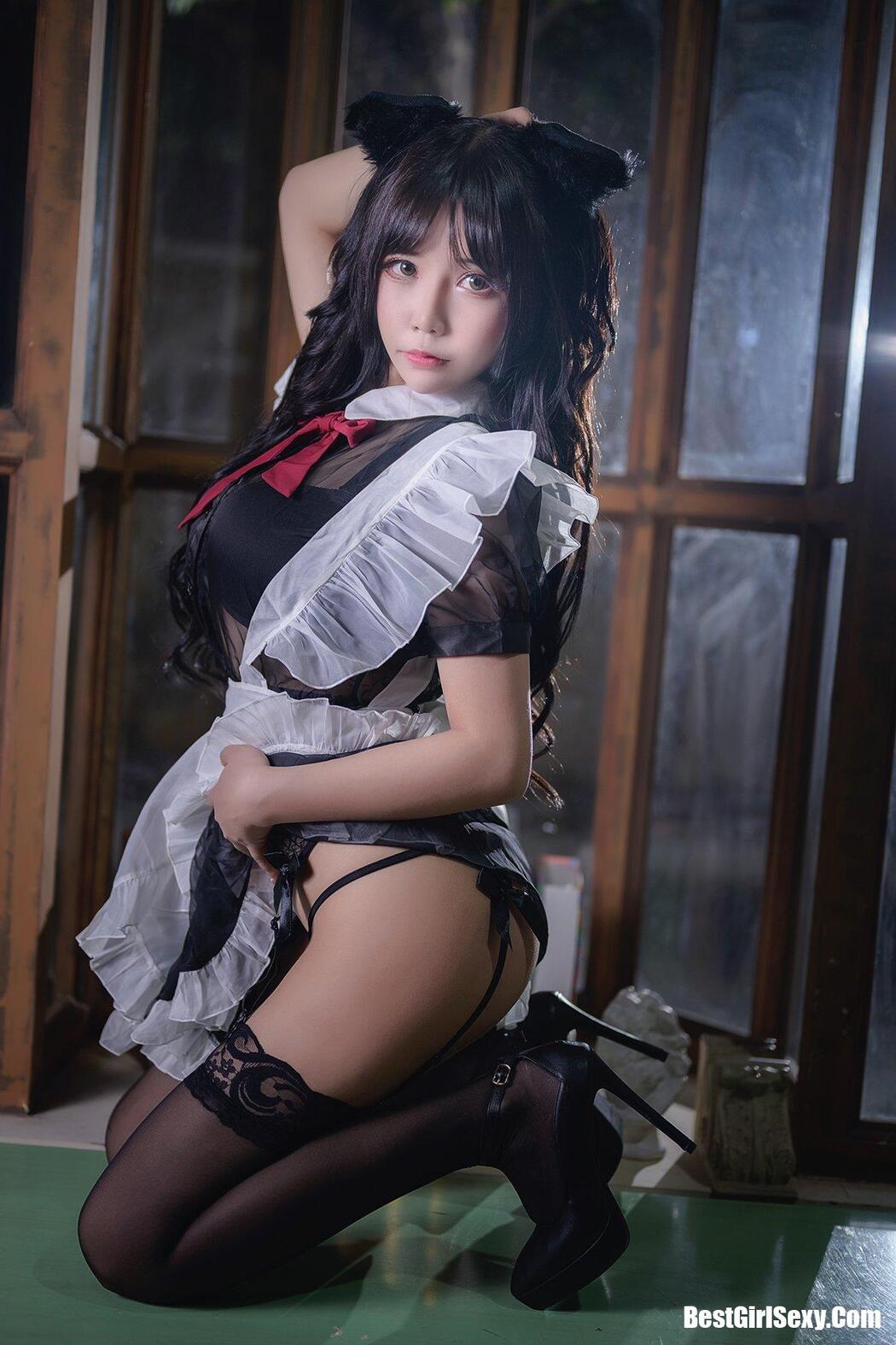 Coser@抱走莫子aa Vol.026 黑絲貓咪小女仆 Cover Photo