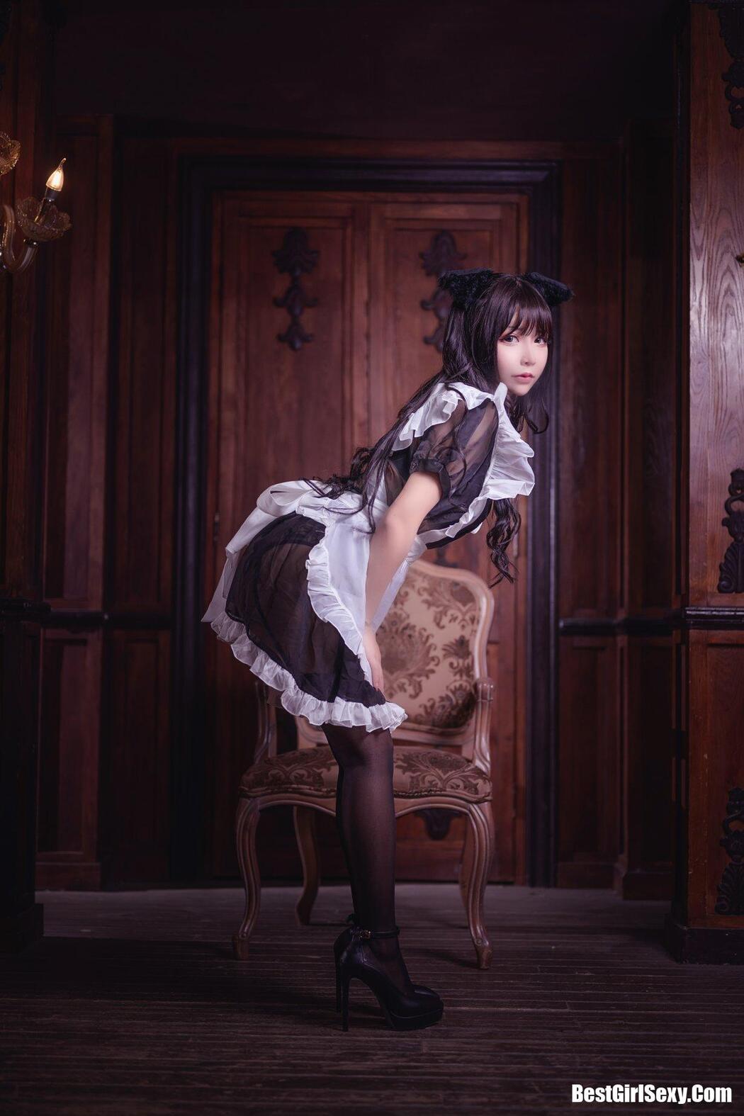 Coser@抱走莫子aa Vol.026 黑絲貓咪小女仆