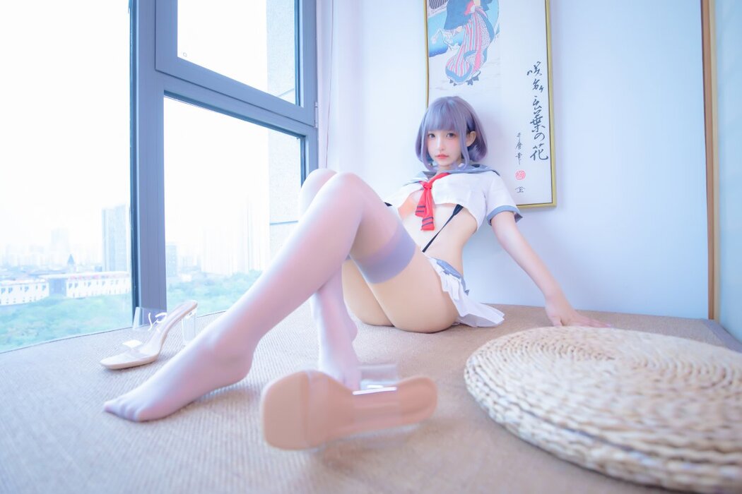 Coser@神楽坂真冬 Vol.080 灰丝吊带JK