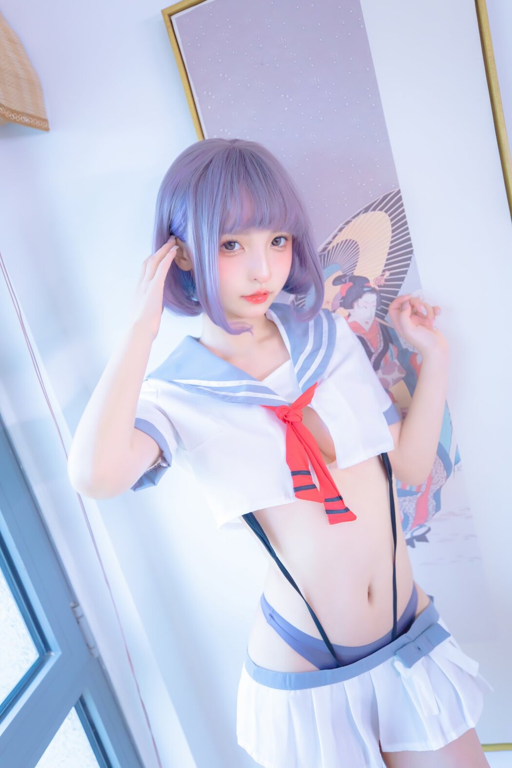 Coser@神楽坂真冬 Vol.080 灰丝吊带JK