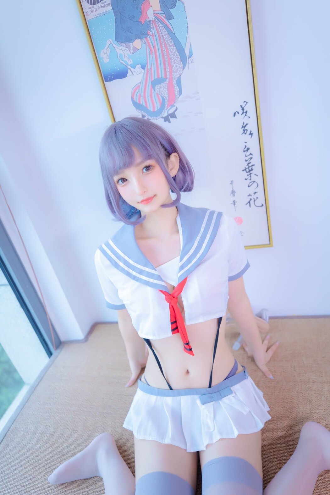 Coser@神楽坂真冬 Vol.080 灰丝吊带JK