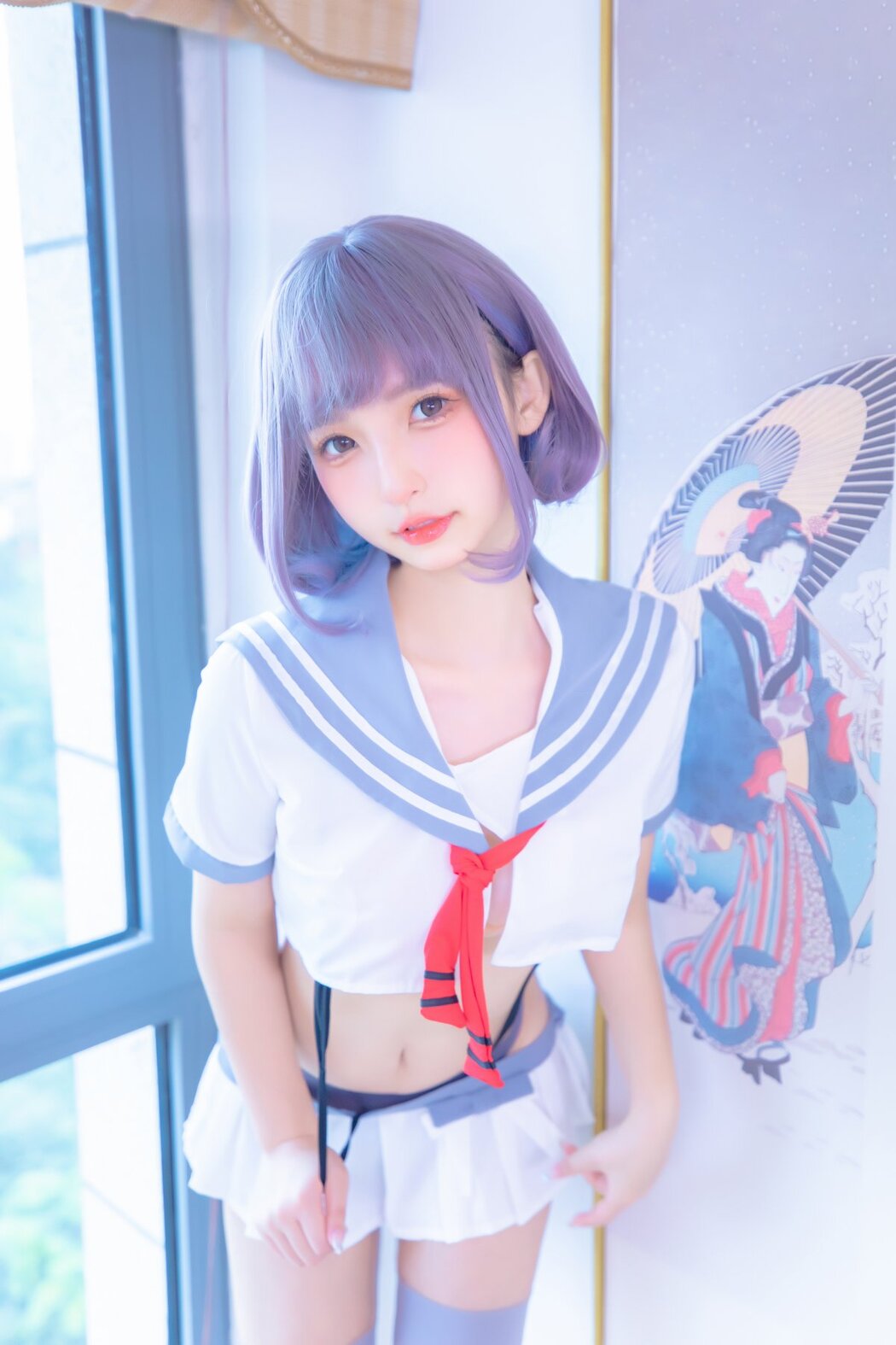 Coser@神楽坂真冬 Vol.080 灰丝吊带JK