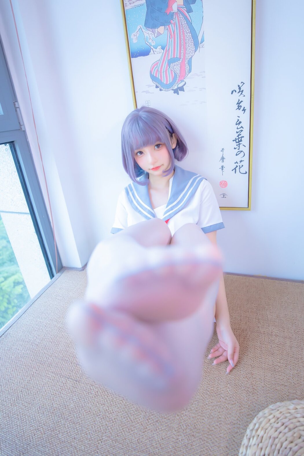 Coser@神楽坂真冬 Vol.080 灰丝吊带JK