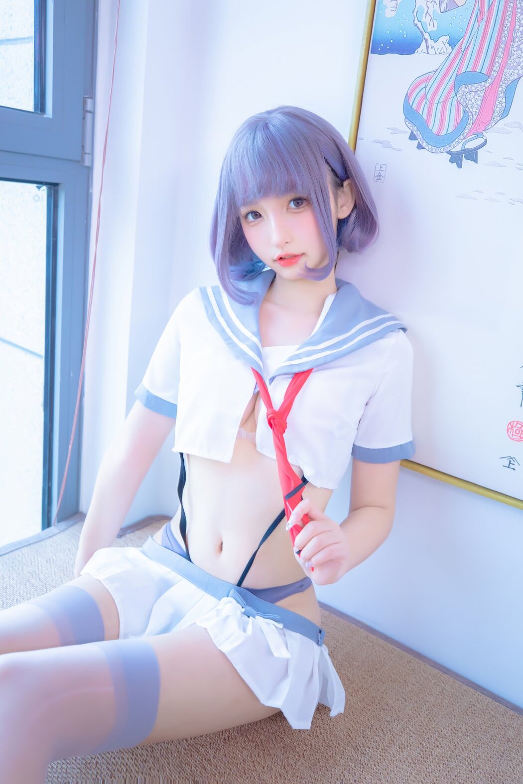 Coser@神楽坂真冬 Vol.080 灰丝吊带JK