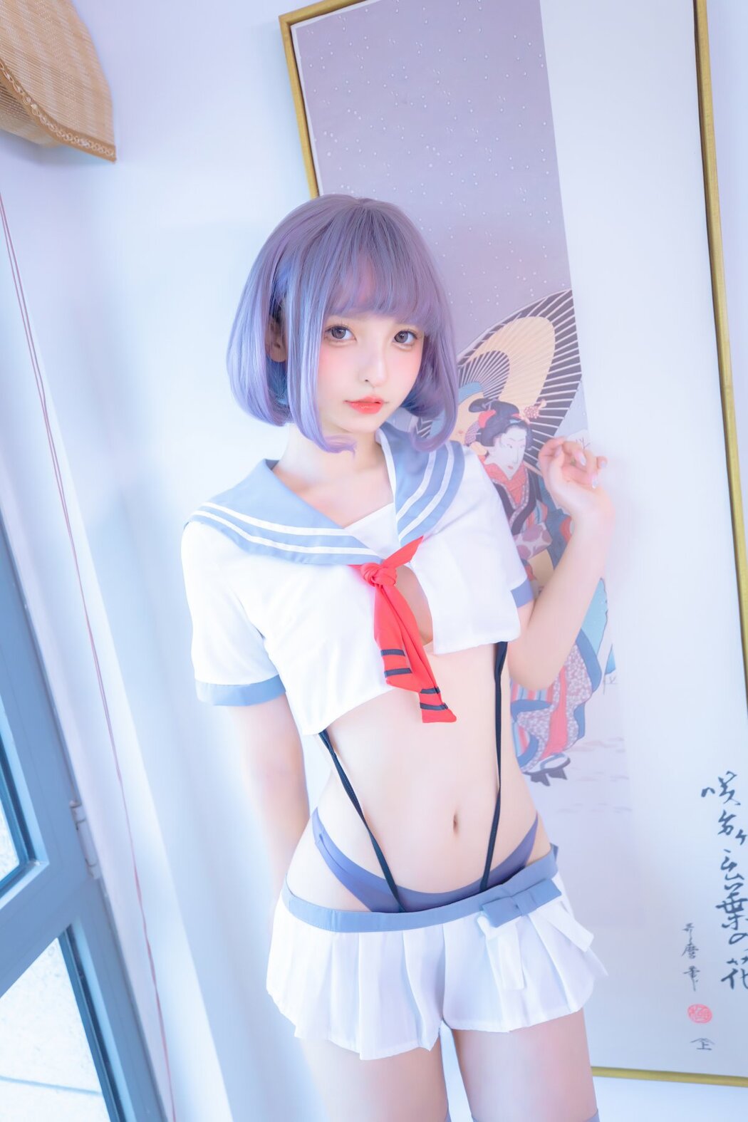 Coser@神楽坂真冬 Vol.080 灰丝吊带JK