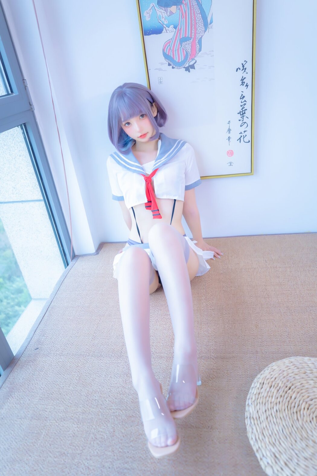 Coser@神楽坂真冬 Vol.080 灰丝吊带JK