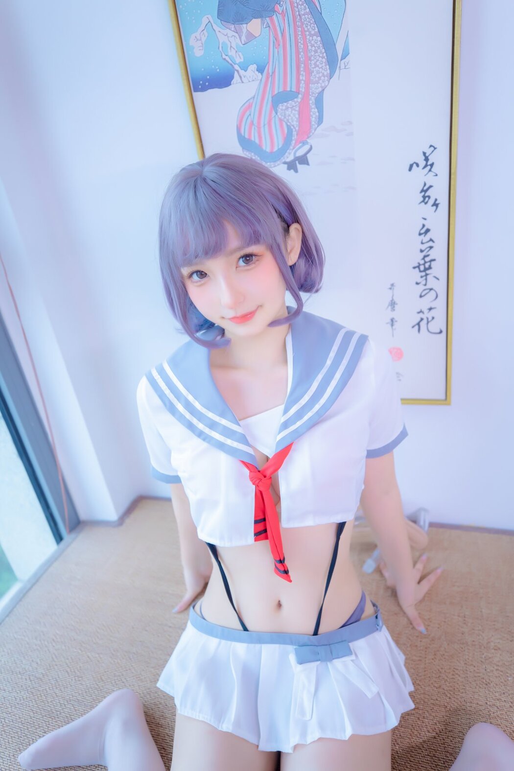 Coser@神楽坂真冬 Vol.080 灰丝吊带JK