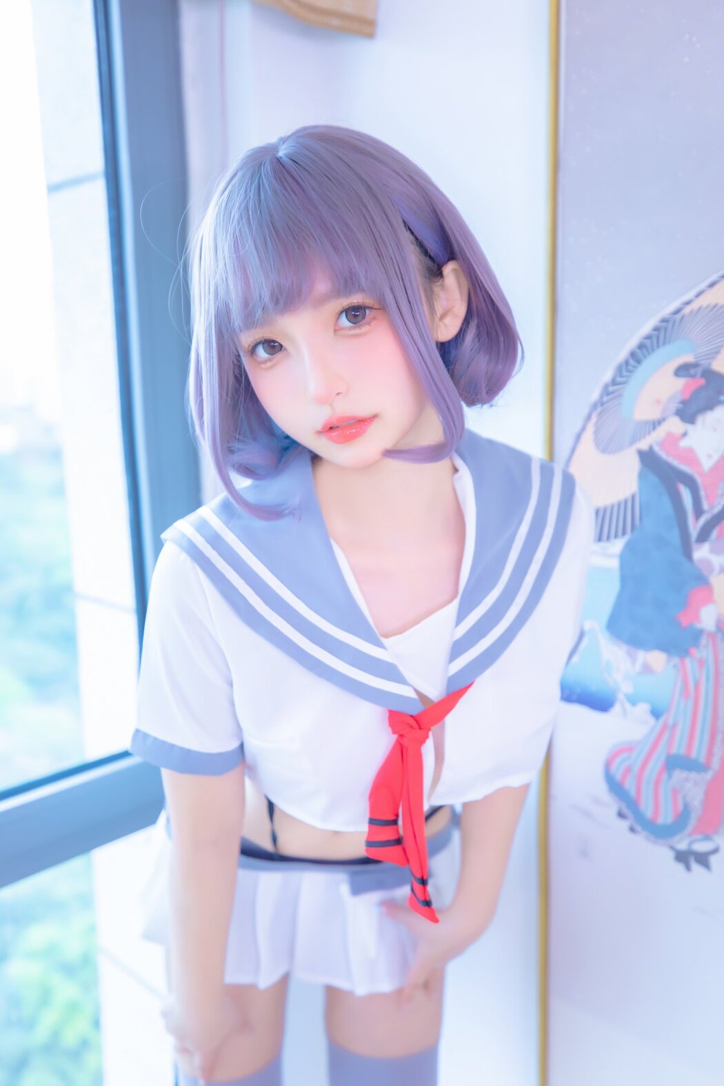Coser@神楽坂真冬 Vol.080 灰丝吊带JK