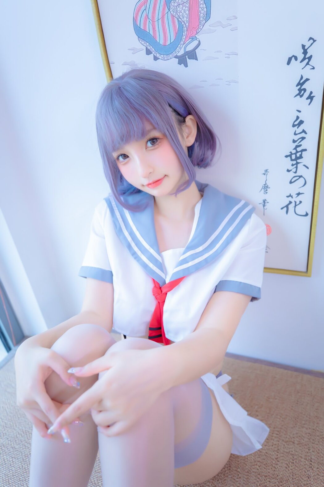Coser@神楽坂真冬 Vol.080 灰丝吊带JK