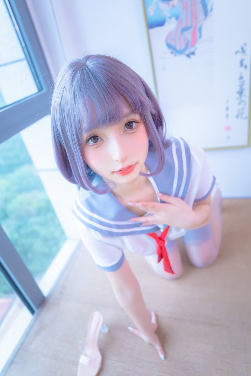 Coser@神楽坂真冬 Vol.080 灰丝吊带JK