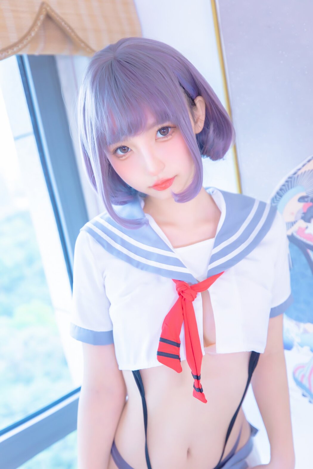 Coser@神楽坂真冬 Vol.080 灰丝吊带JK