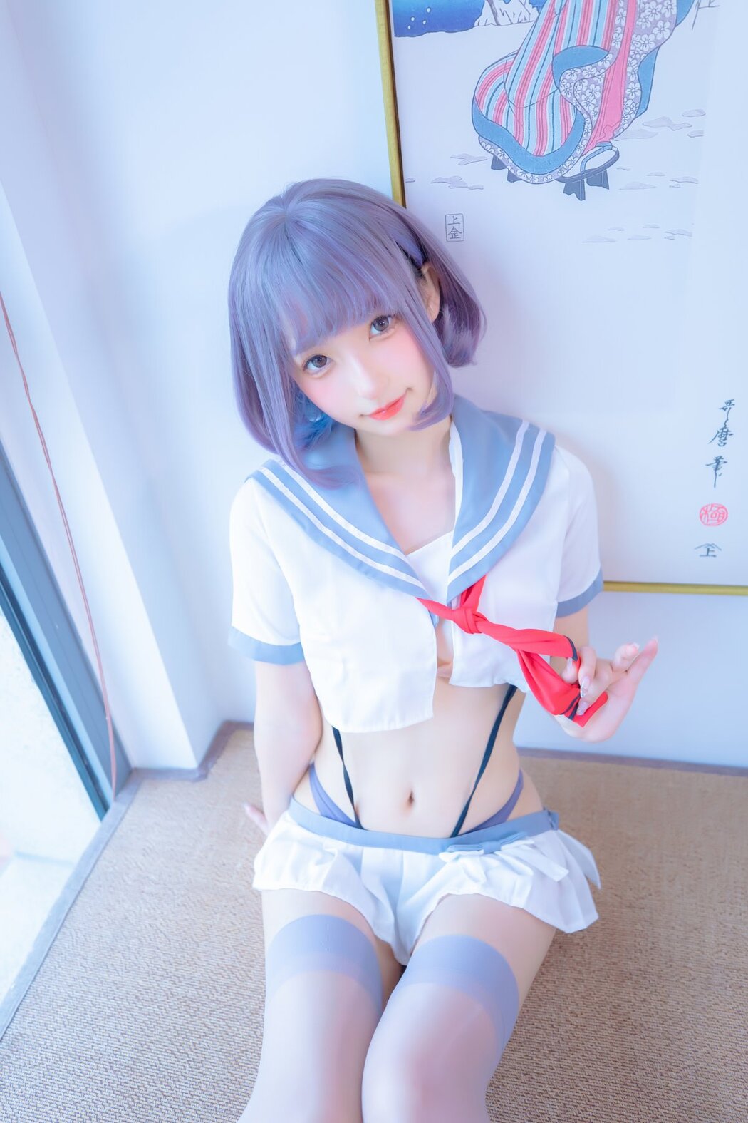 Coser@神楽坂真冬 Vol.080 灰丝吊带JK