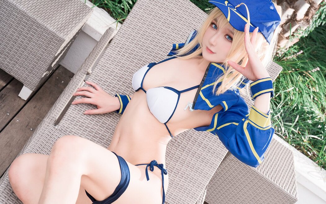 Coser@阿包也是兔娘 Vol.024 谜之女主角X毛水着
