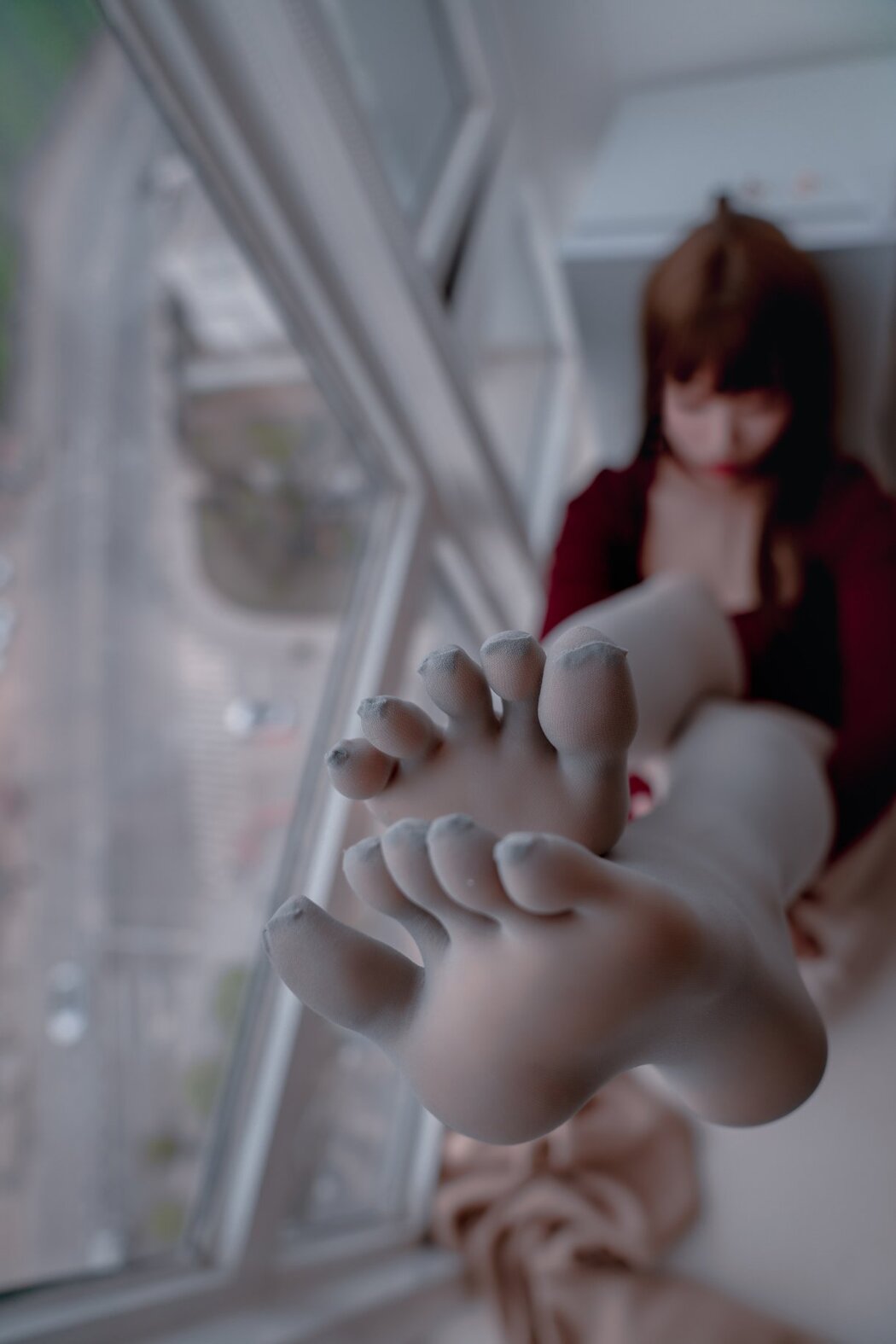 Coser@轩萧学姐 Vol.007 灰色五指袜
