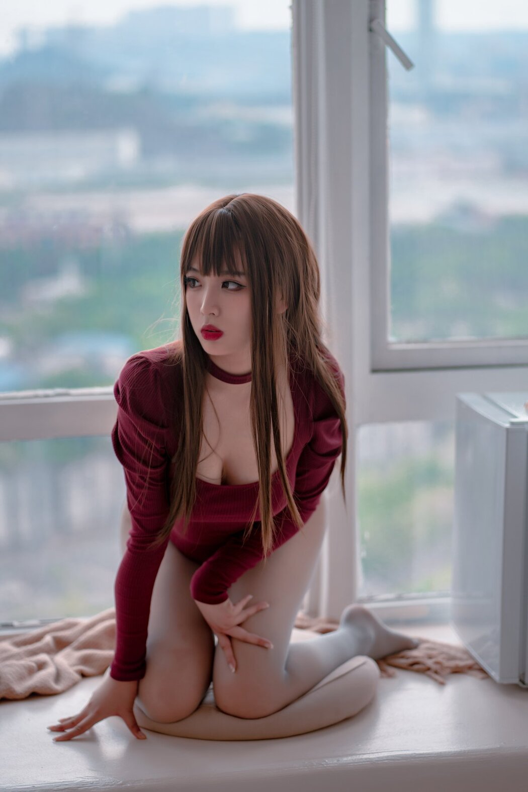 Coser@轩萧学姐 Vol.007 灰色五指袜