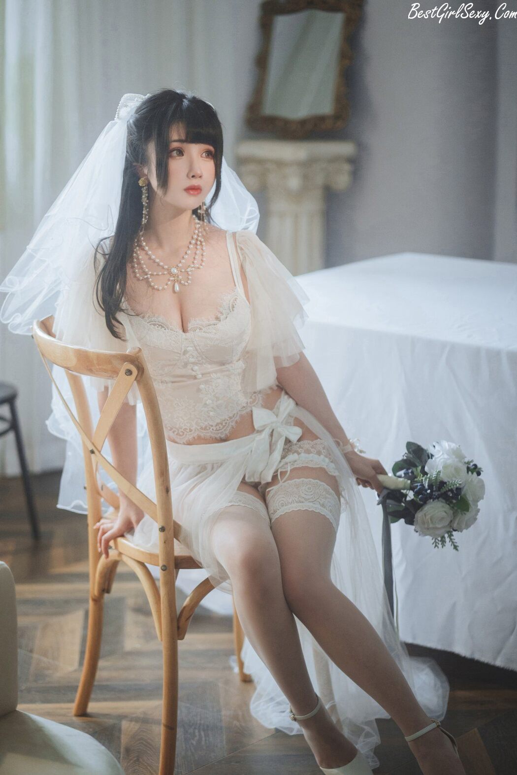 Coser@rioko凉凉子 Vol.069 透明婚纱