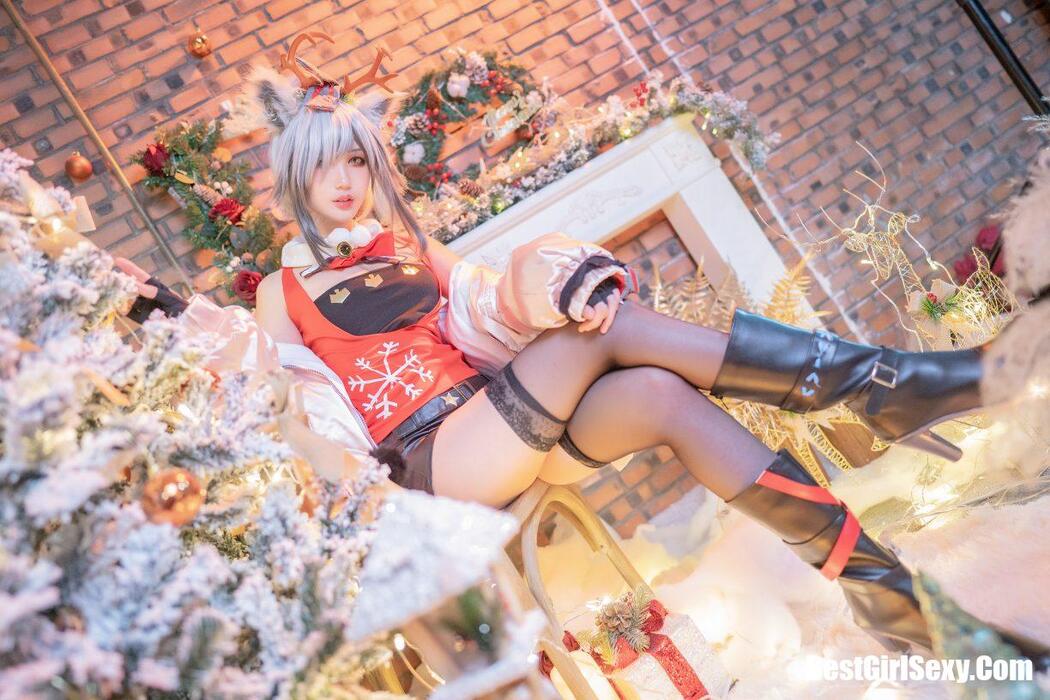 Coser@周叽是可爱兔兔 Vol.032 圣诞黑丝兽耳