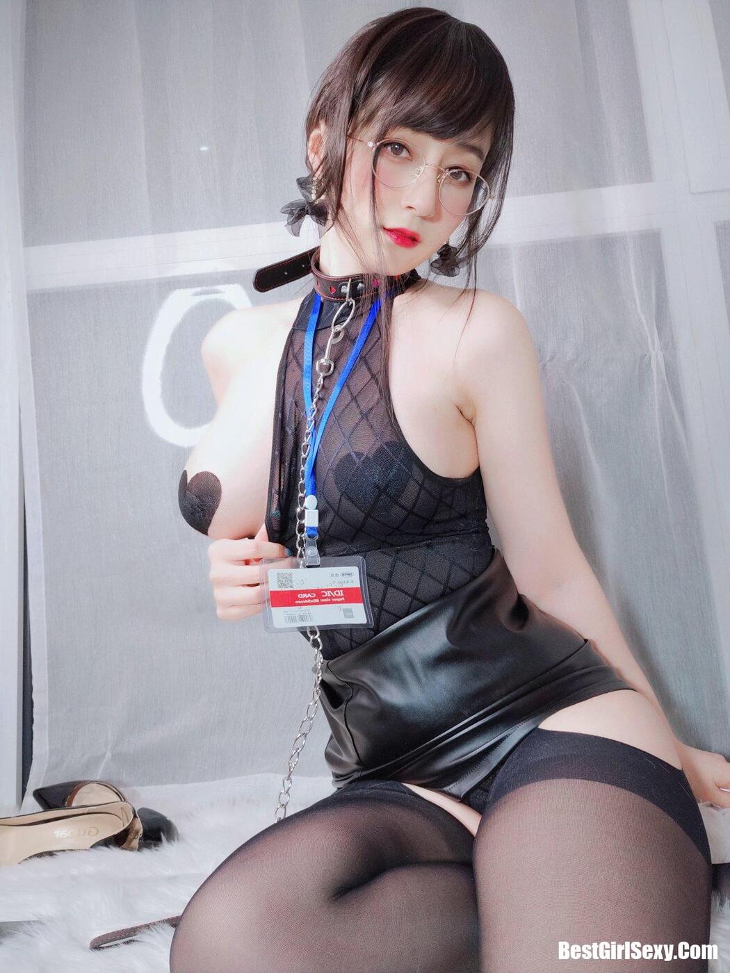 Coser@白银81 自撮り4(黑丝情趣)