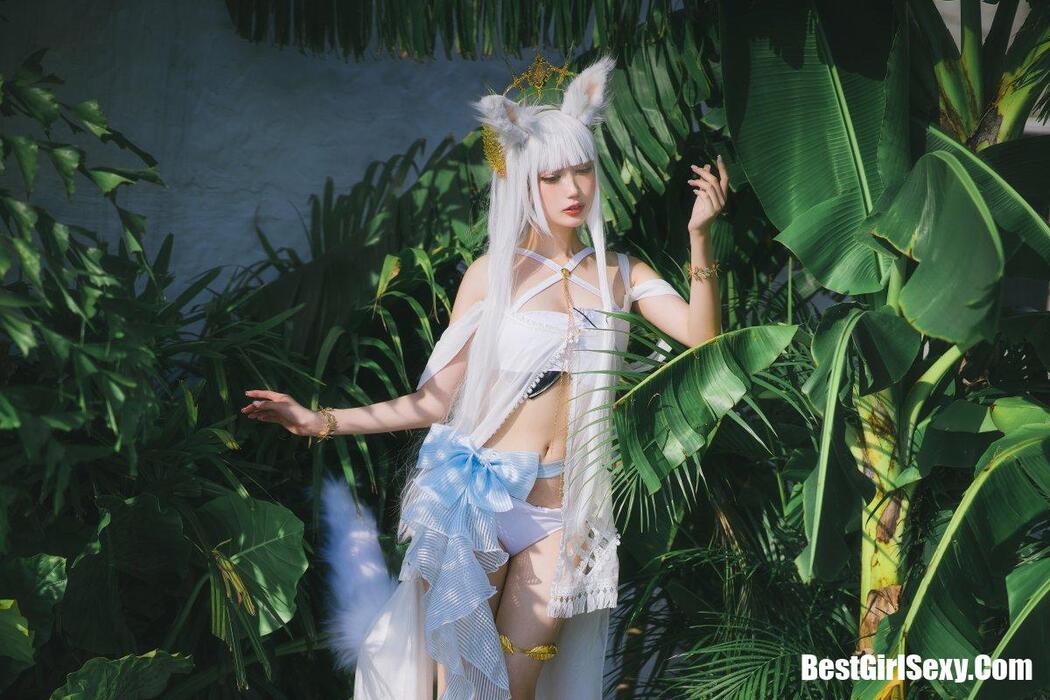 Coser@周叽是可爱兔兔 Vol.013 白金泳装