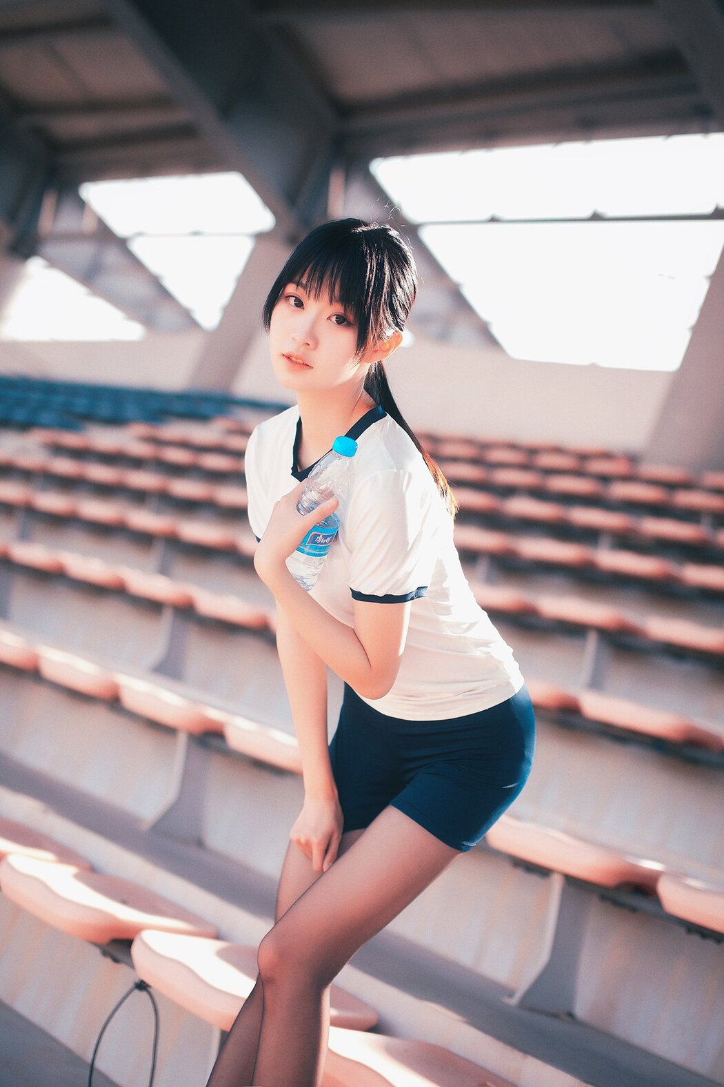 Coser@沧霁桔梗 Vol.006 黑丝体操服 Cover Photo