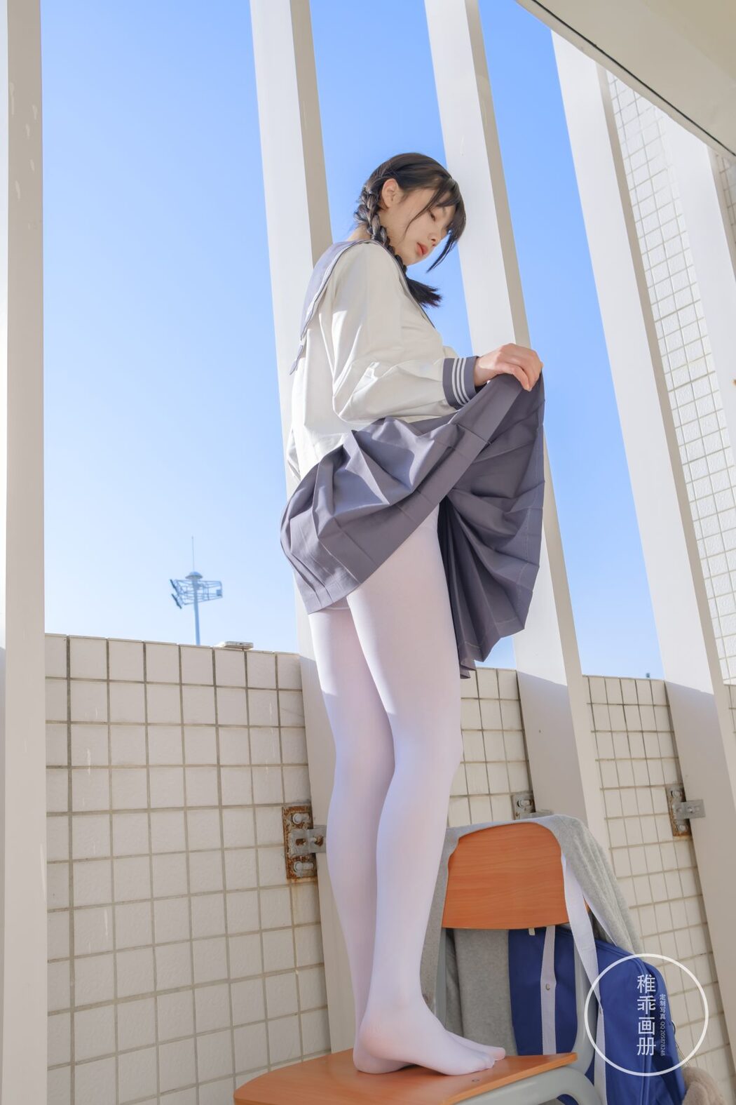 Coser@稚乖画册 Vol.003 晴空03 双马尾JK