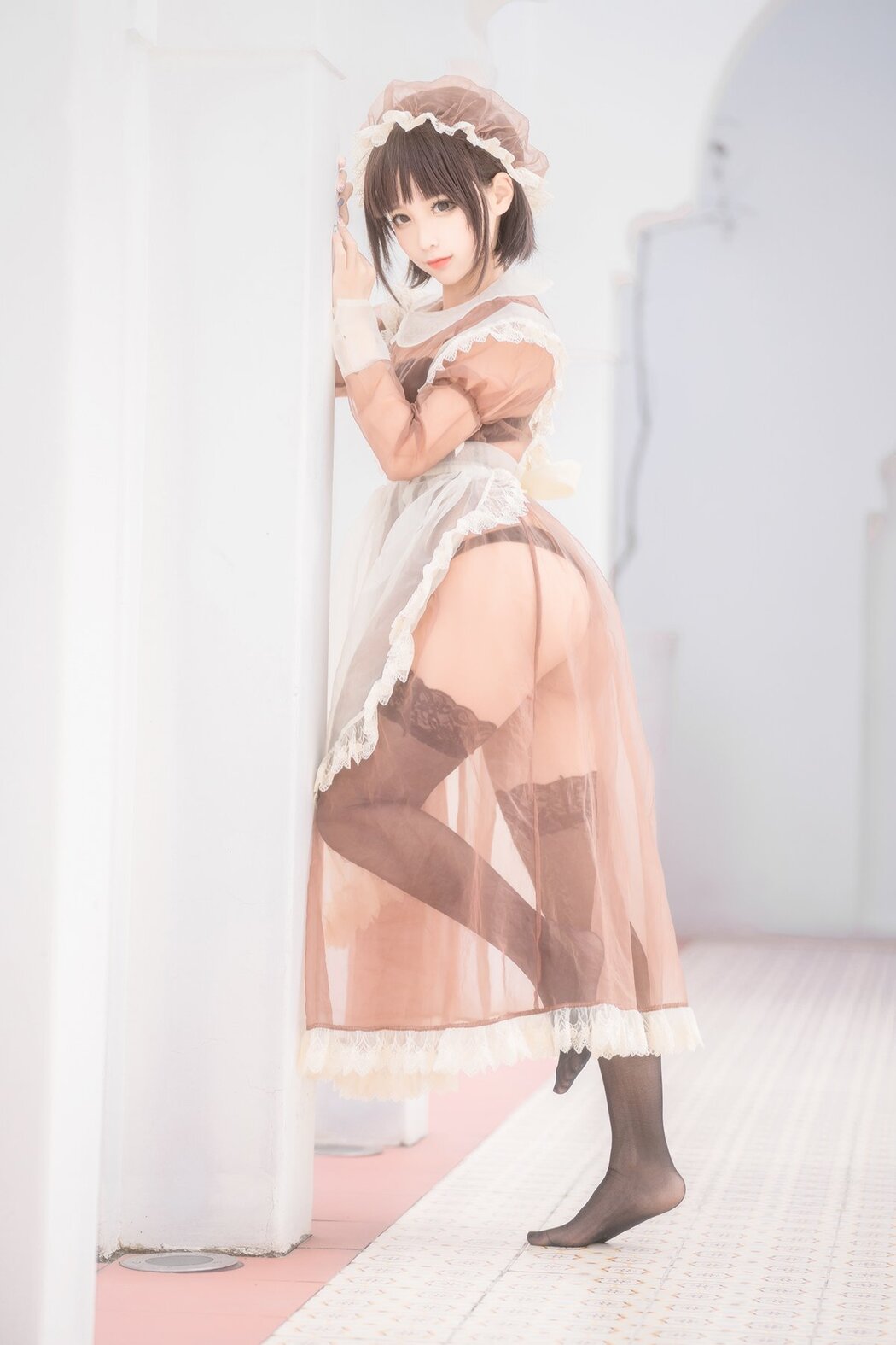 Coser@蠢沫沫 Vol.173 沫沫真爱版 纱-室外女仆 Cover Photo