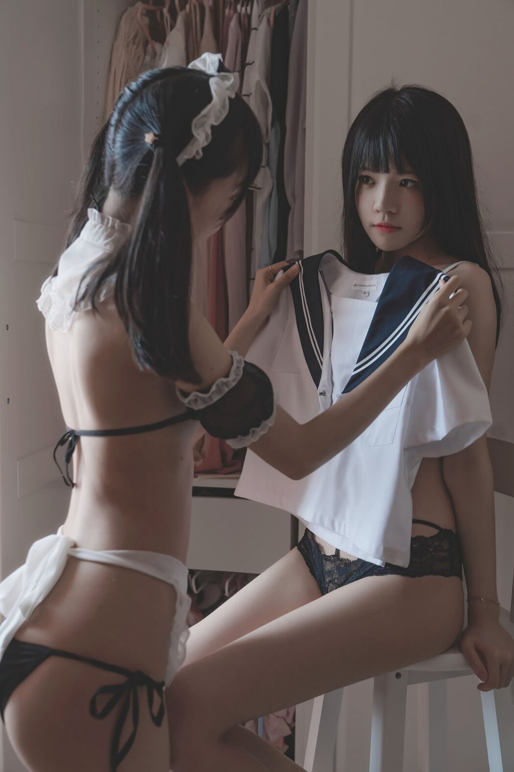 Coser@木绵绵OwO Vol.050 皆 制服×妹抖 桜桃喵 and 木绵绵 Cover Photo