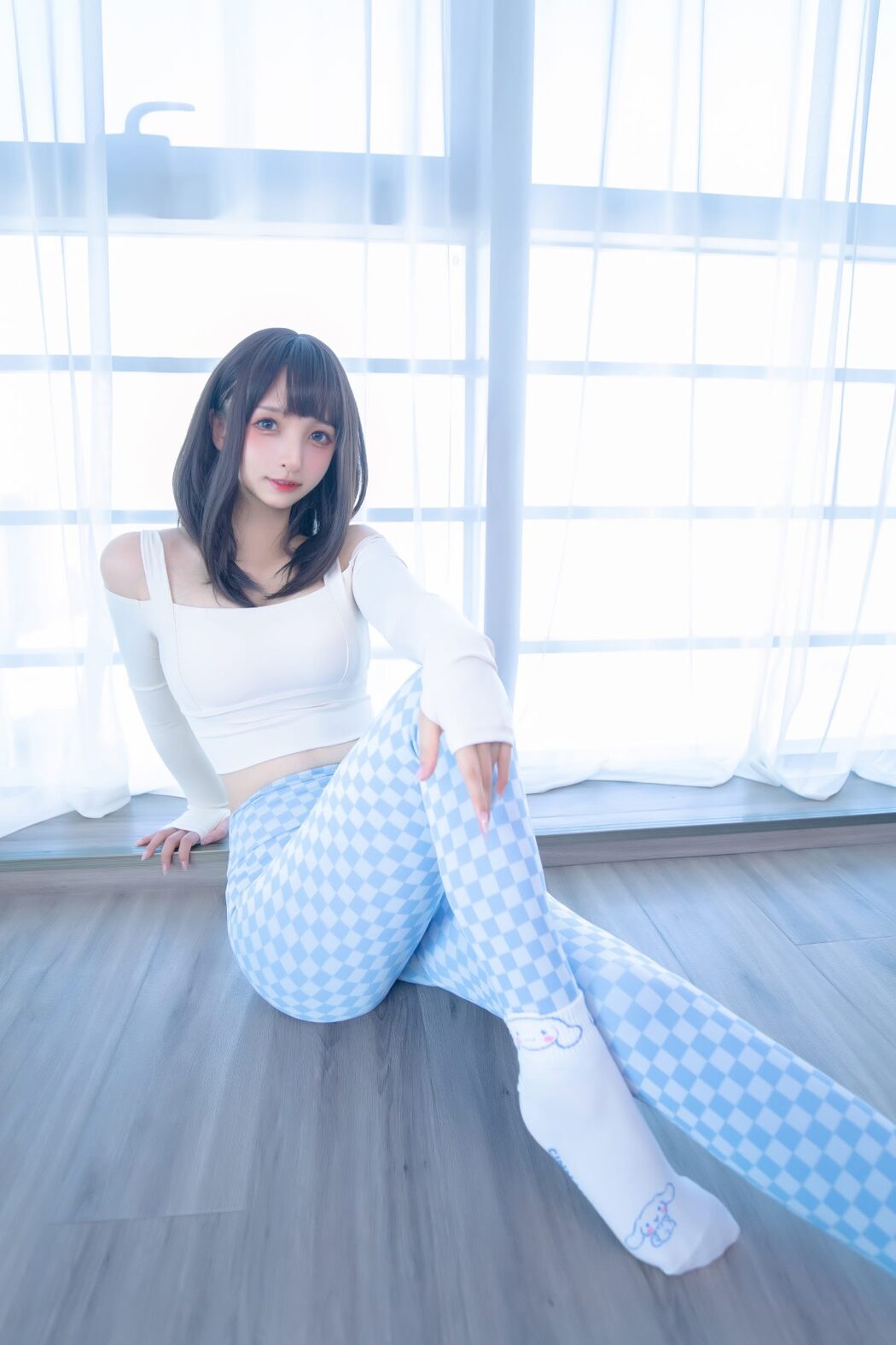 Coser@神楽坂真冬 Vol.083 蓝白格