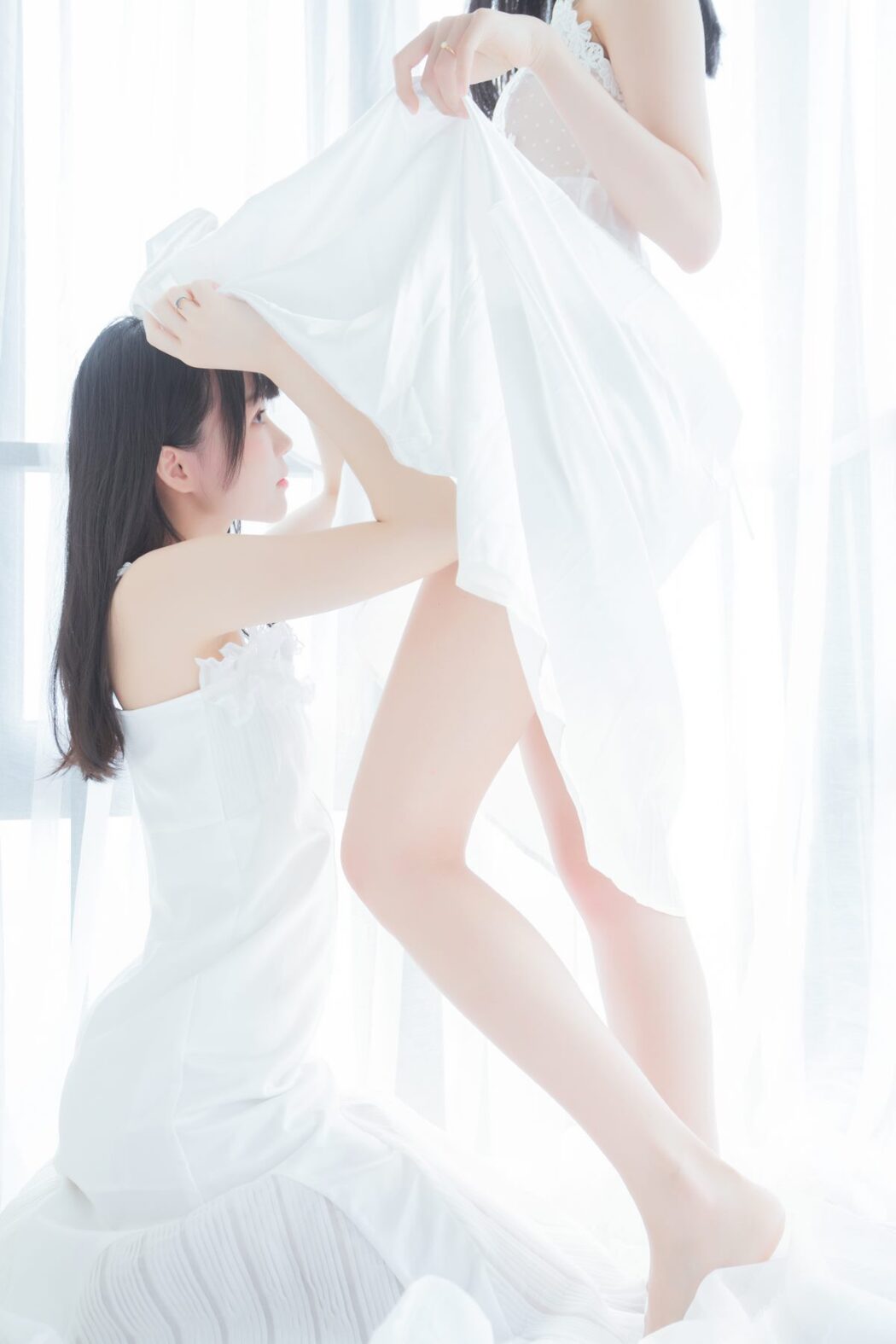 Coser@木绵绵OwO Vol.023 朝 白裙 and 白裙
