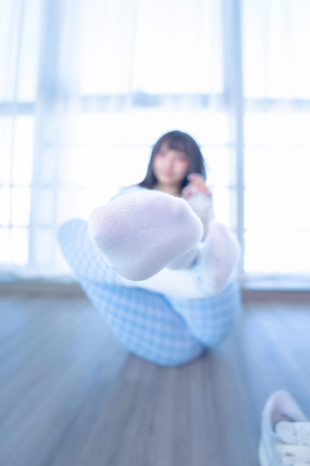 Coser@神楽坂真冬 Vol.083 蓝白格