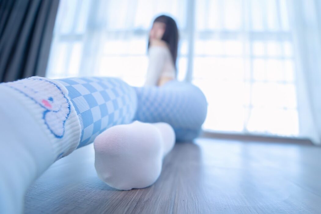 Coser@神楽坂真冬 Vol.083 蓝白格