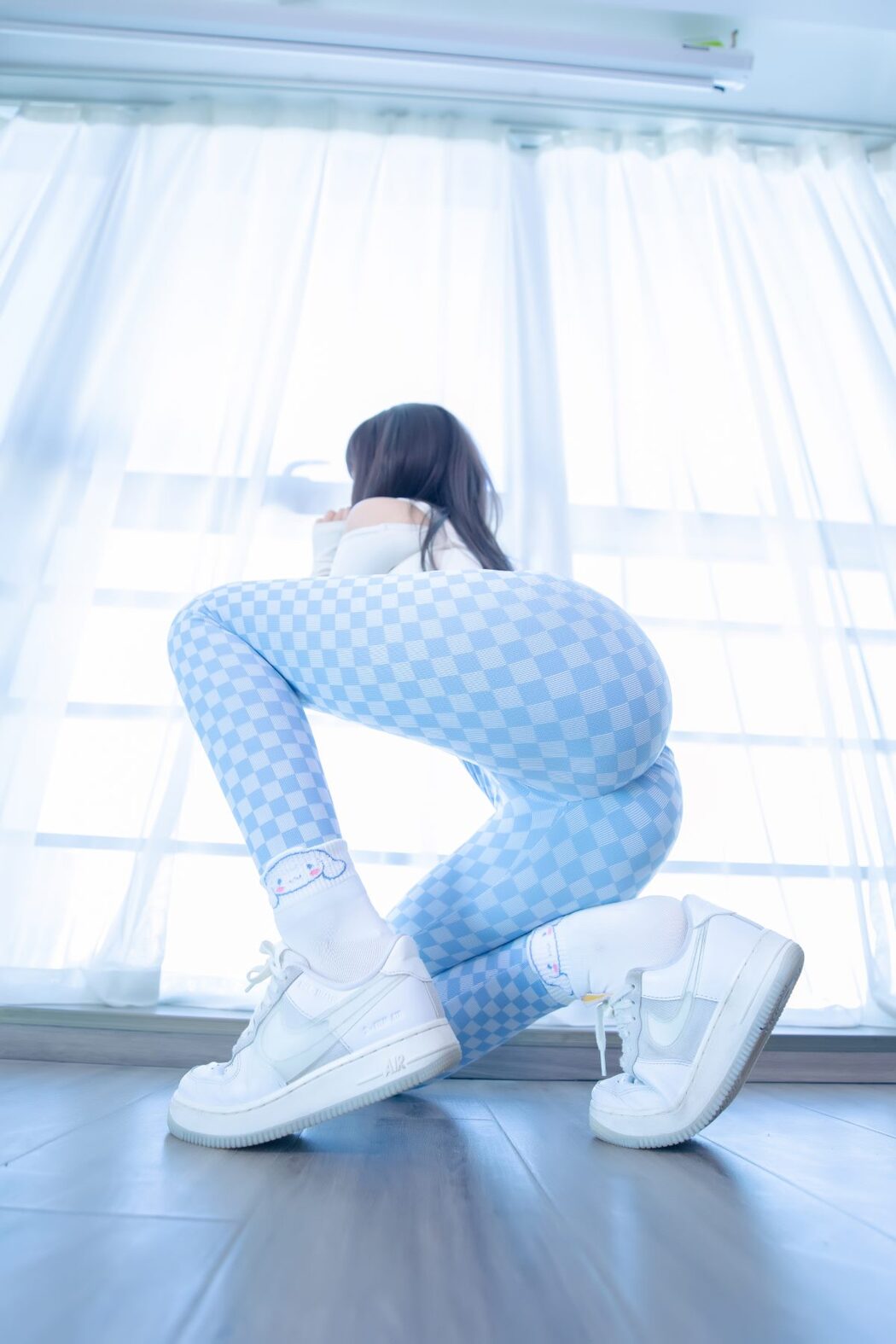 Coser@神楽坂真冬 Vol.083 蓝白格