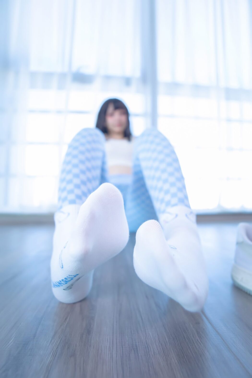 Coser@神楽坂真冬 Vol.083 蓝白格