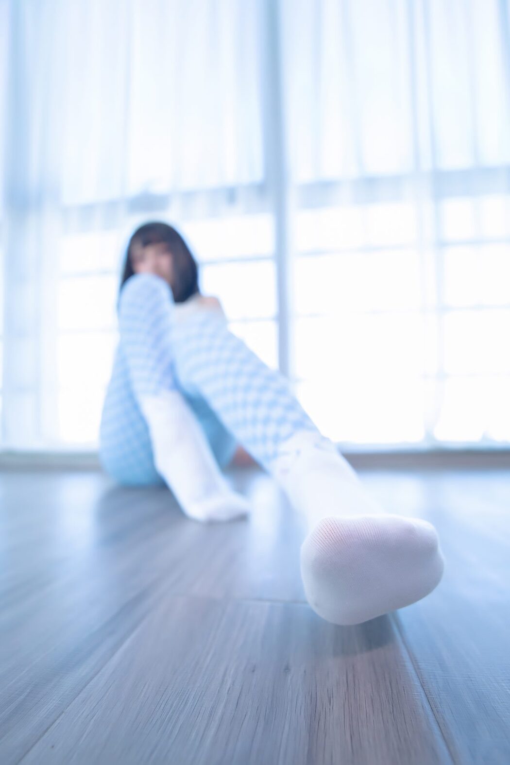 Coser@神楽坂真冬 Vol.083 蓝白格