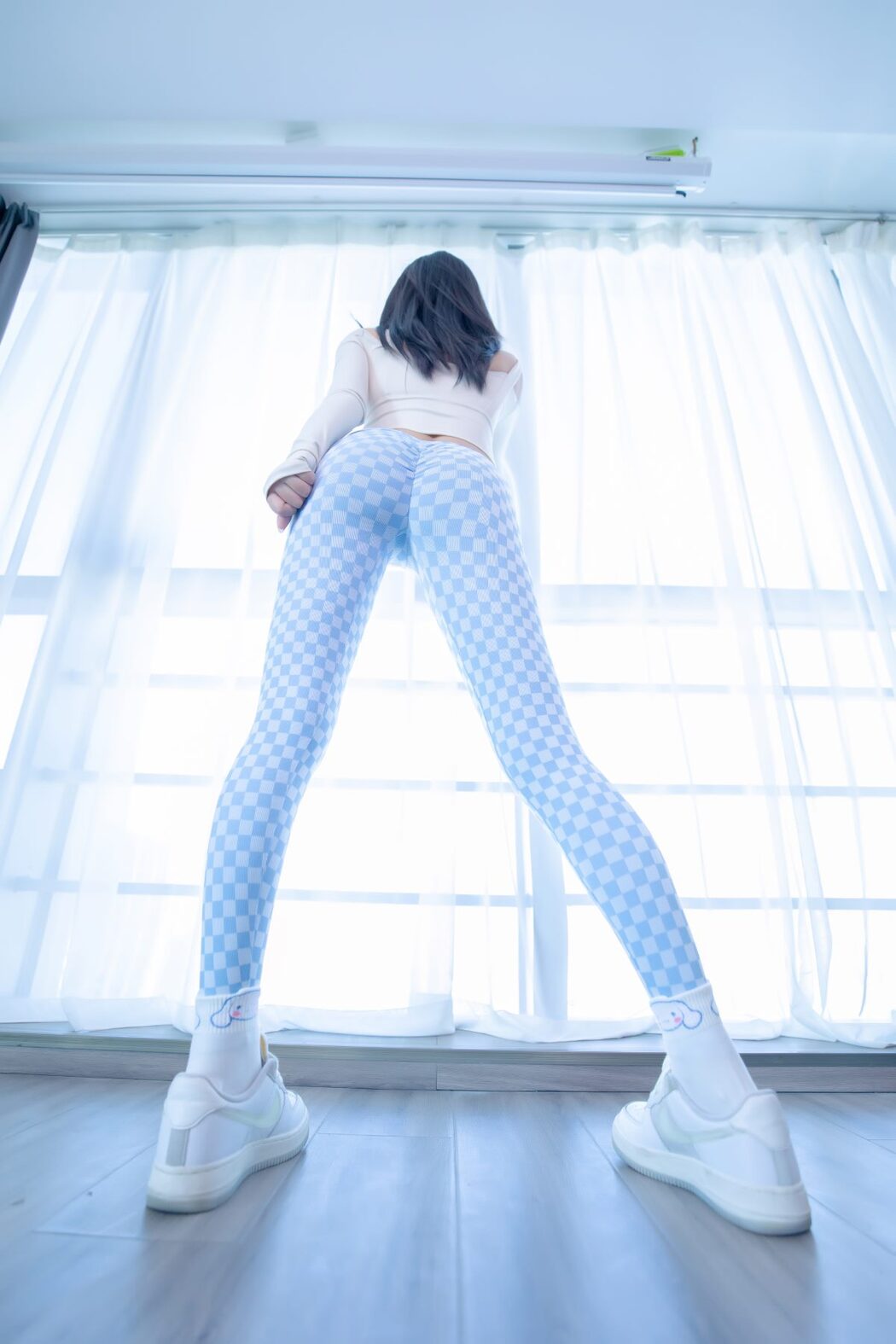 Coser@神楽坂真冬 Vol.083 蓝白格