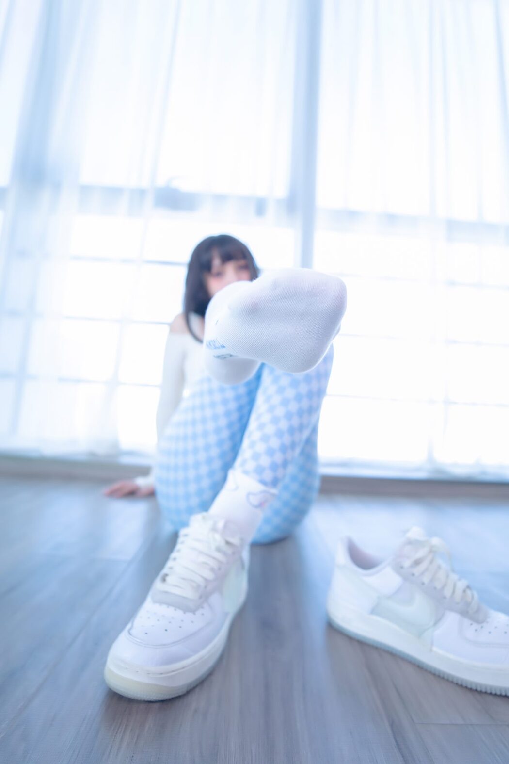 Coser@神楽坂真冬 Vol.083 蓝白格