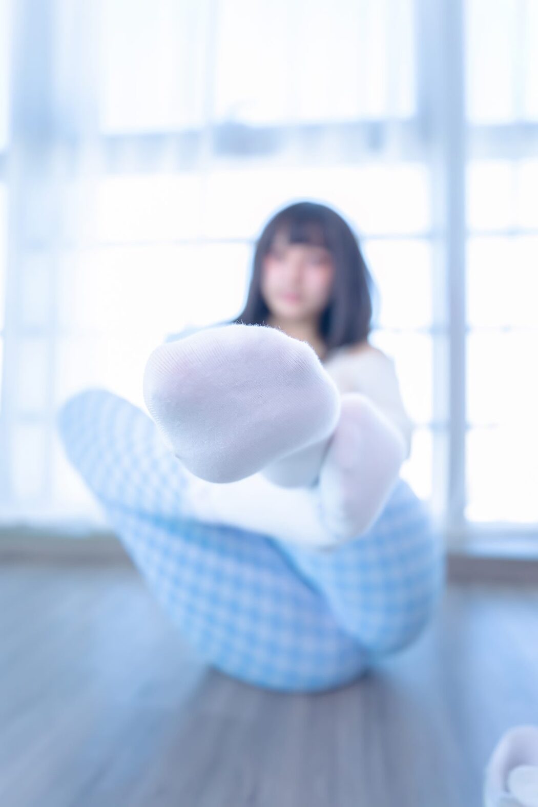 Coser@神楽坂真冬 Vol.083 蓝白格