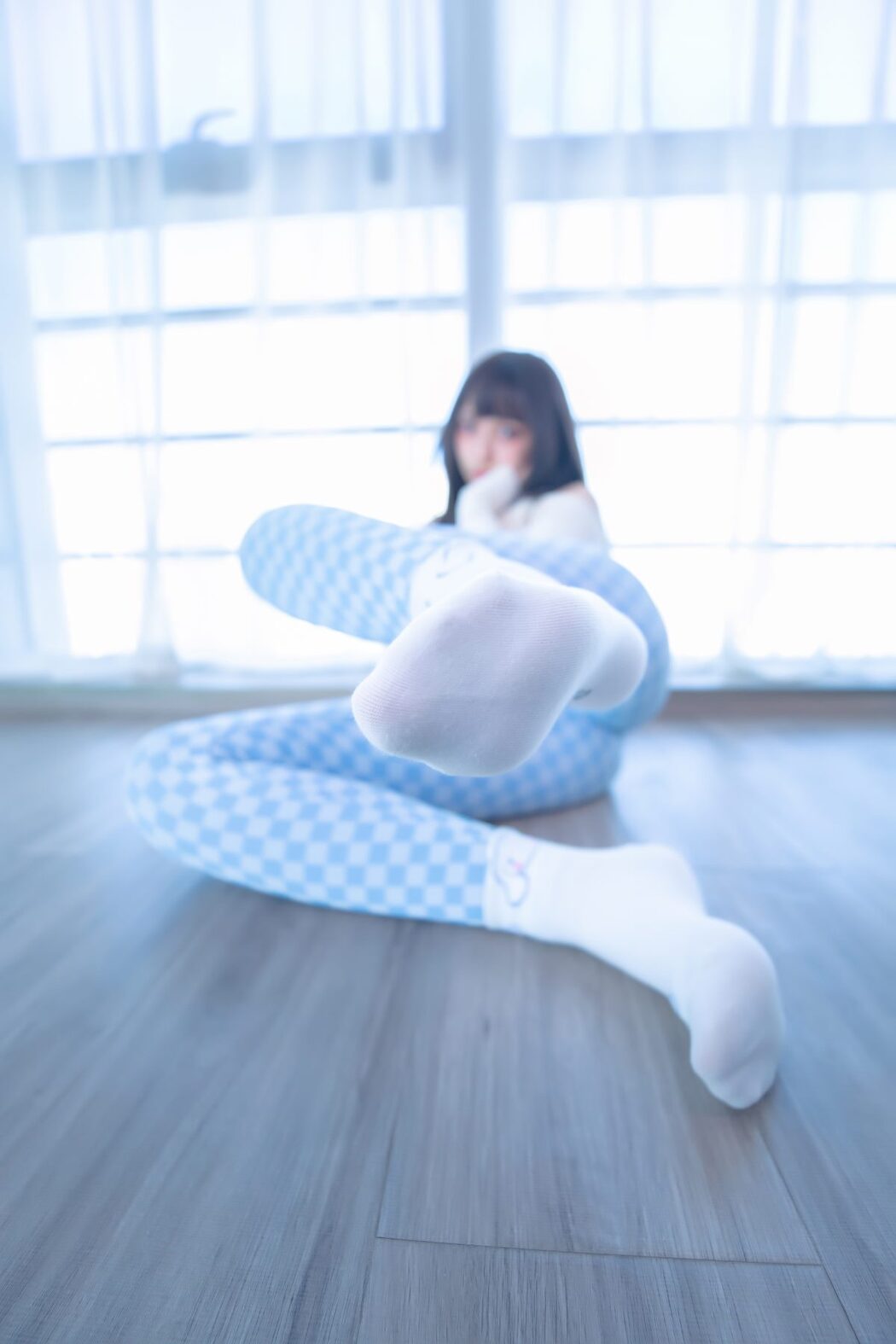 Coser@神楽坂真冬 Vol.083 蓝白格
