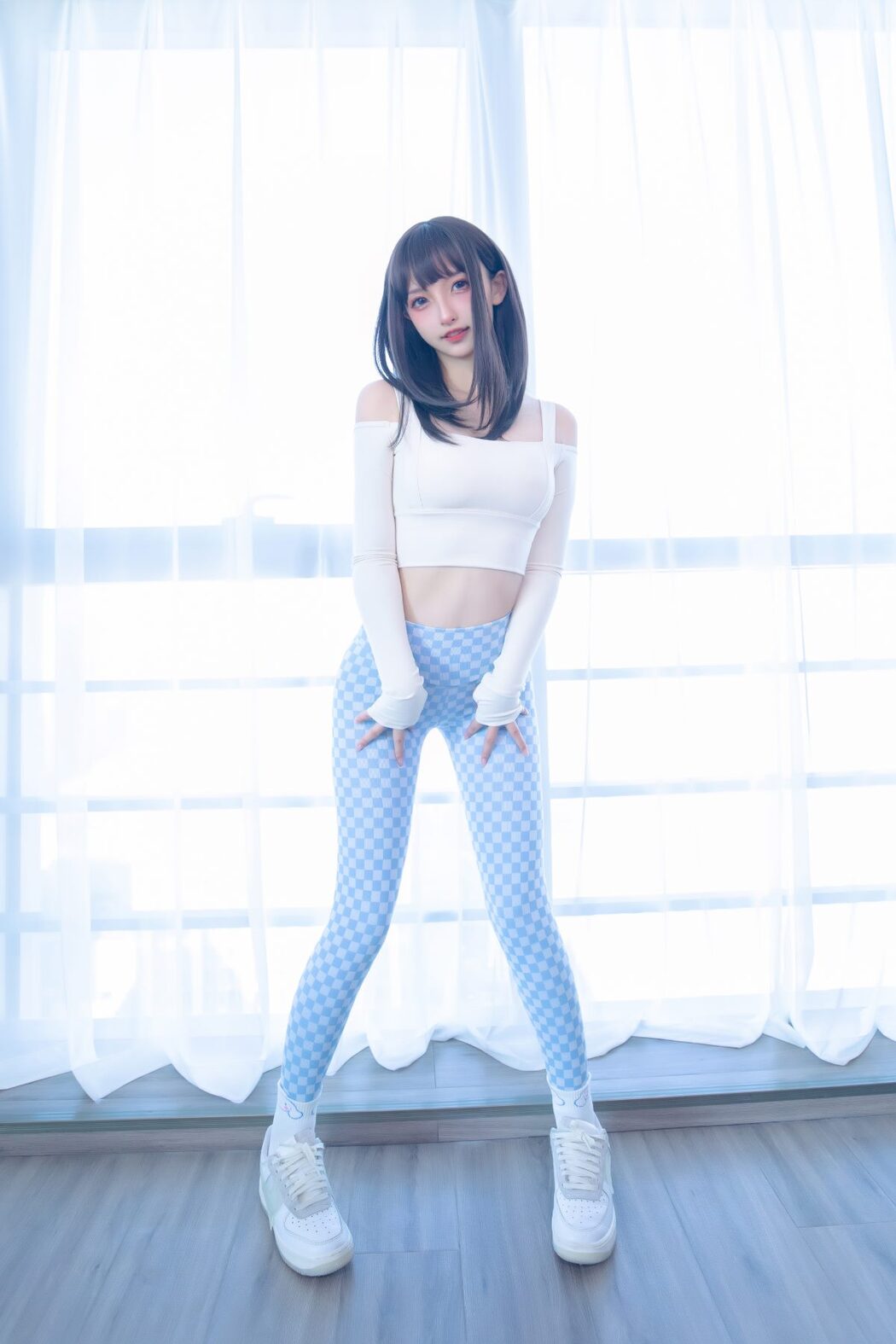 Coser@神楽坂真冬 Vol.083 蓝白格