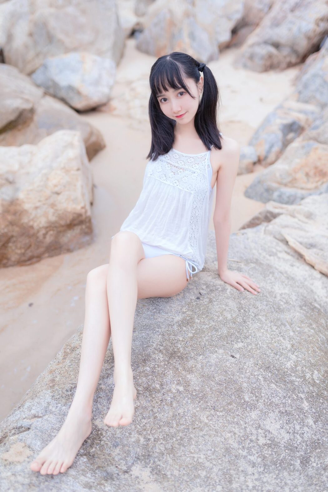 Coser@木绵绵OwO Vol.024 海边白色比基尼电子版