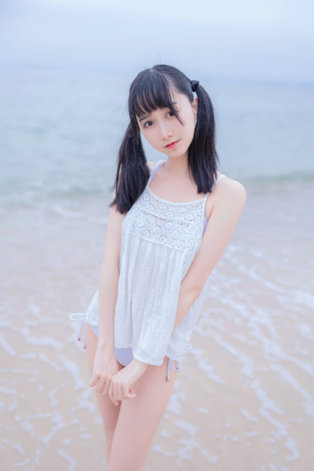 Coser@木绵绵OwO Vol.024 海边白色比基尼电子版