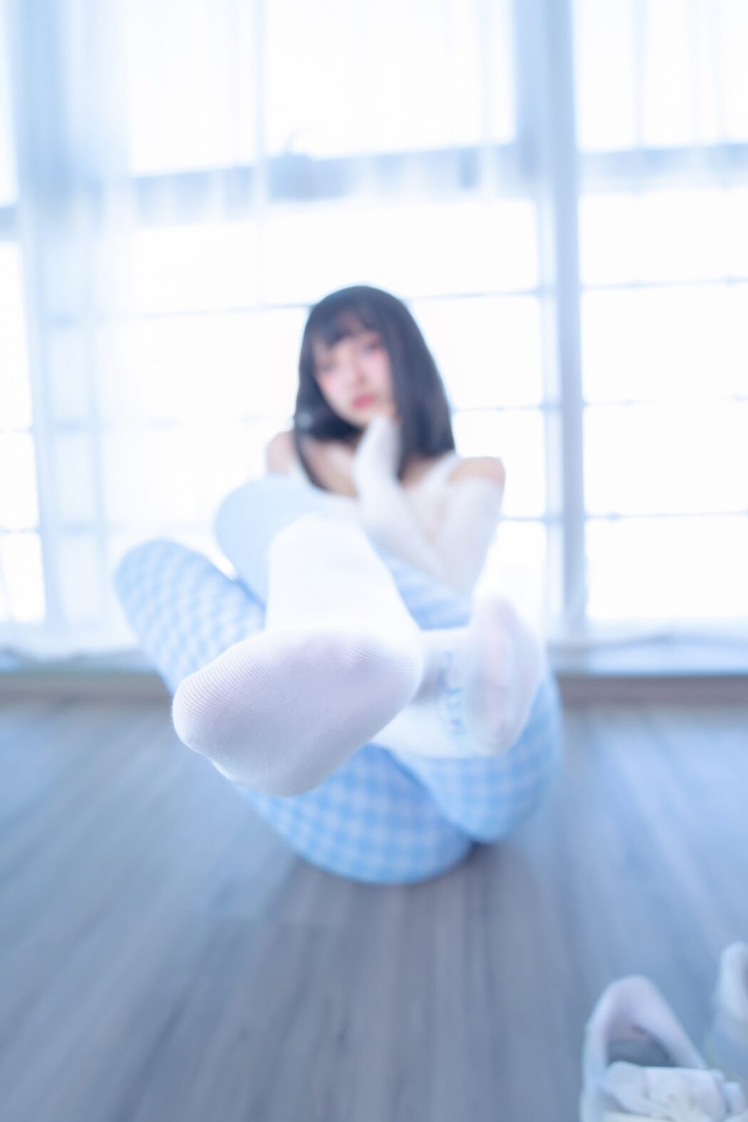 Coser@神楽坂真冬 Vol.083 蓝白格