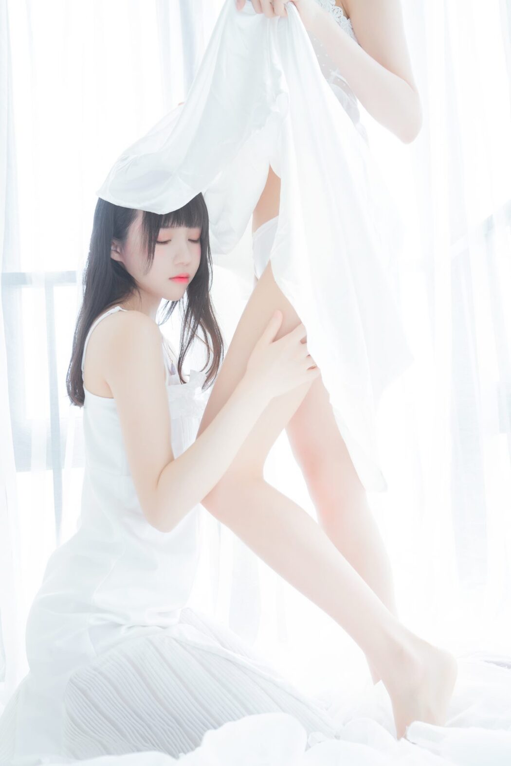 Coser@木绵绵OwO Vol.023 朝 白裙 and 白裙