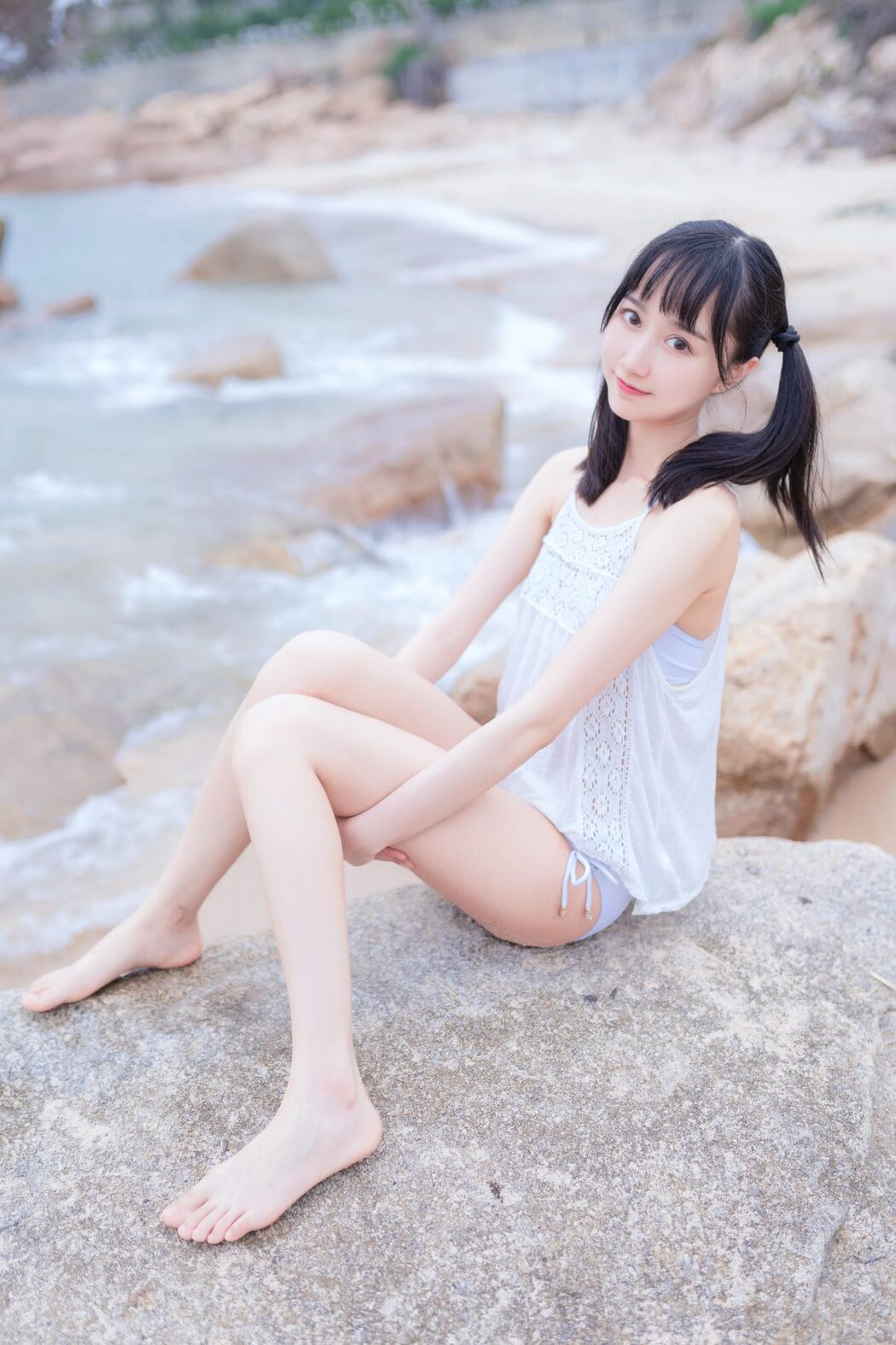 Coser@木绵绵OwO Vol.024 海边白色比基尼电子版
